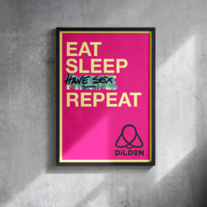 The Routine poster sexy 50x70 Eat Sleep Have Sex Repeat Dildon Original