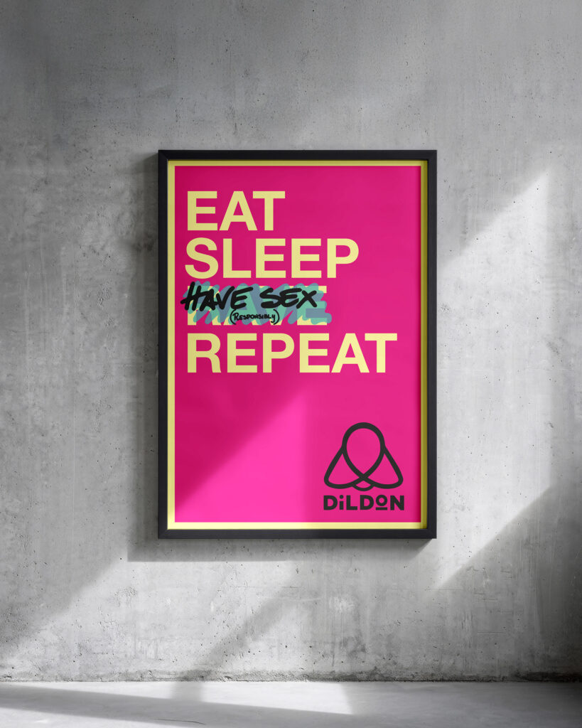 The Routine poster sexy 50x70 Eat Sleep Have Sex Repeat Dildon Original