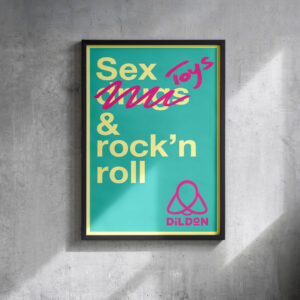 The Rockstar poster sexy divertente 50x70 Sex Toys Rock'n Roll Dildon Original
