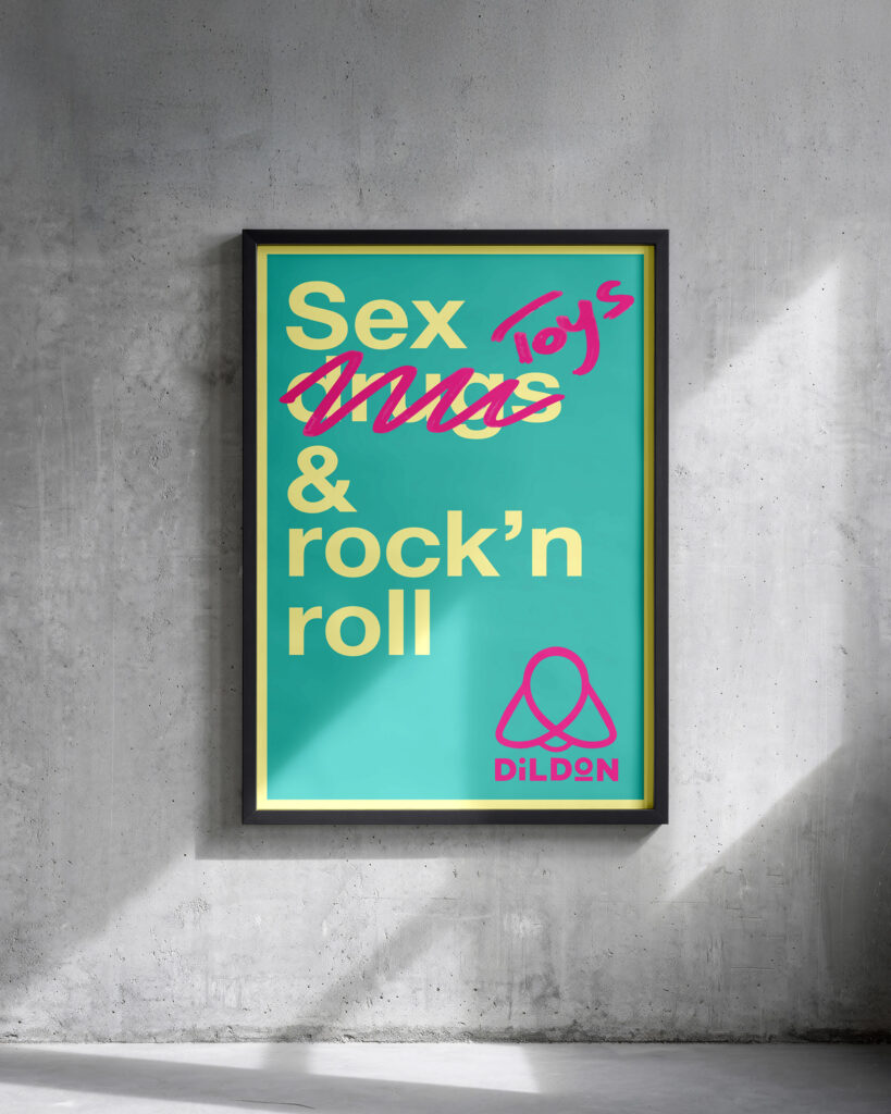The Rockstar poster sexy divertente 50x70 Sex Toys Rock'n Roll Dildon Original