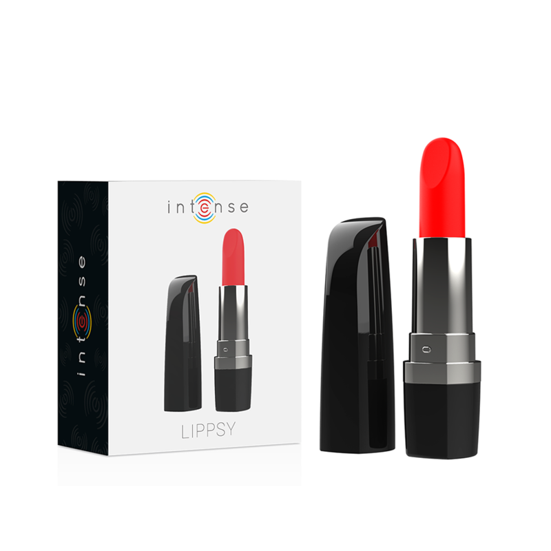 mini vibratore clitorideo rossetto Intense Lippsy Black
