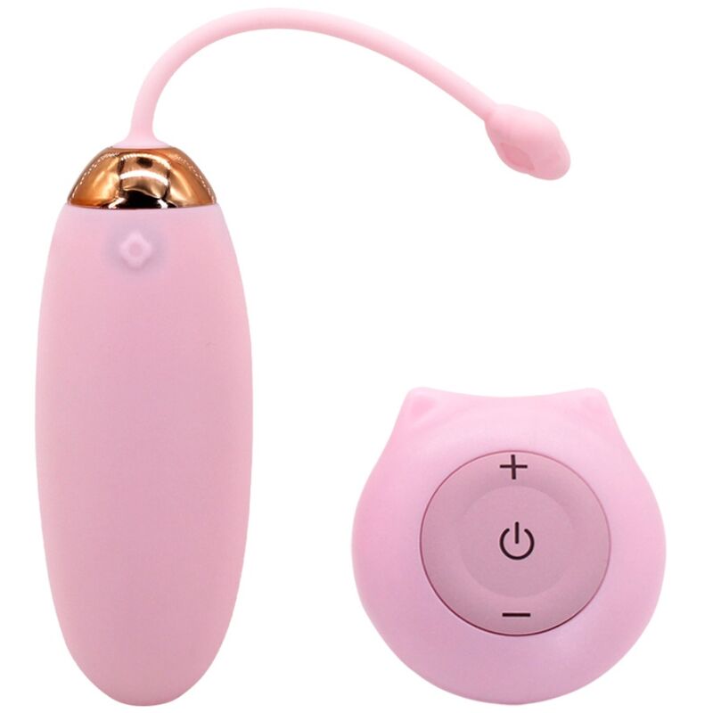 Kitty Fun Pink – uovo vibrante rosa con telecomando a forma di gatto