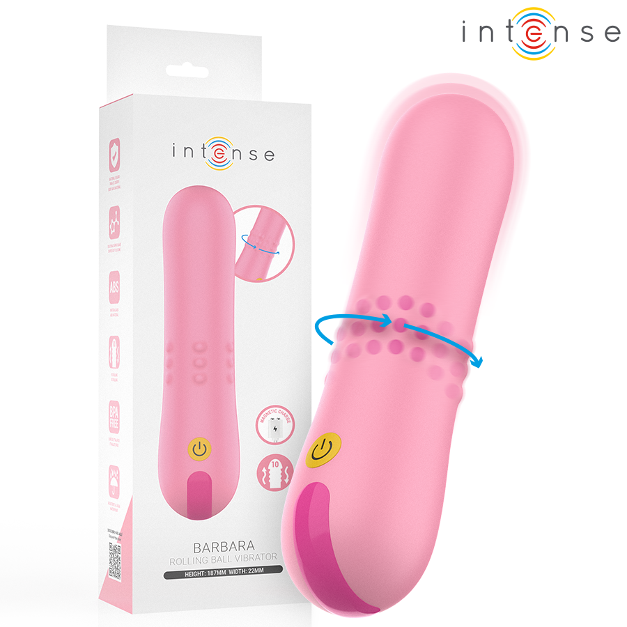 vibratore rolling ball INTENSE BARBARA silicone rosa