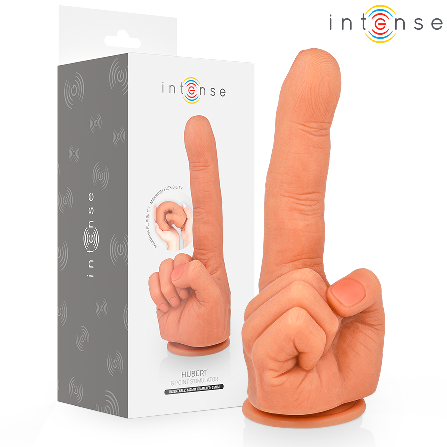 stimolatore punto g realistico a forma di mano Intense Hubert in silicone flessibile con ventosa