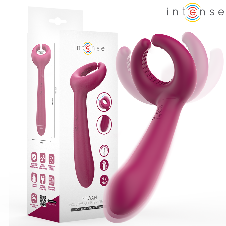 vibratore per coppie inclusivo ergonomico Rowan Intense in silicone